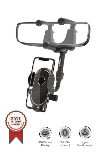 Torima Jx-034 Siyah 360 Derece Dönebilen Güçlü Telefon Tutucu