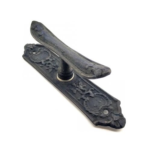 TrLat0TK0014K-CNT-ATDPCPKO-BLNCC Antika Tarz Dekoratif Pirinç Çiçekli Pencere Kolu - 165X38 Mm, Oksit Diğer