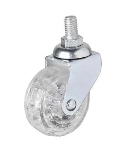 Tudor 55TK-TK-HTS-326 326 - 50X20 Mm Şeffaf Makaralı Vidalı Teker 4 Adet