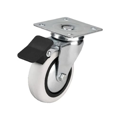 Tudor 55TK-TK-HTS-353 353 - 75X25 Mm Pvc Makaralı Tablalı Frenli Teker 4 Adet