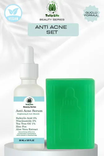 tulip life acnset Salicylic Acid , Azelaic Acid, Niacinamide & Tea Tree Anti-Acne Sebum Pore Balancing Effective Set