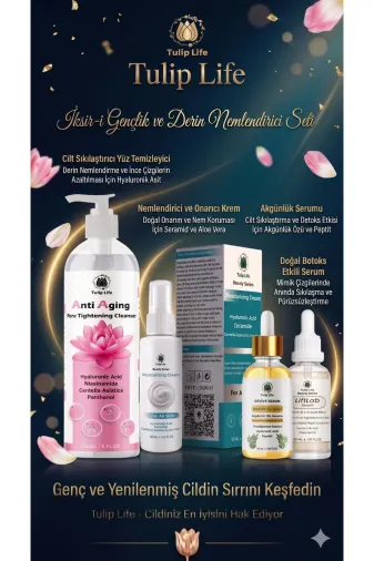 tulip life summer4 Youth Elixir Anti-Aging Set: Frankincense Serum, Natural Lift, Hyaluronic & Moisture Repair Cream