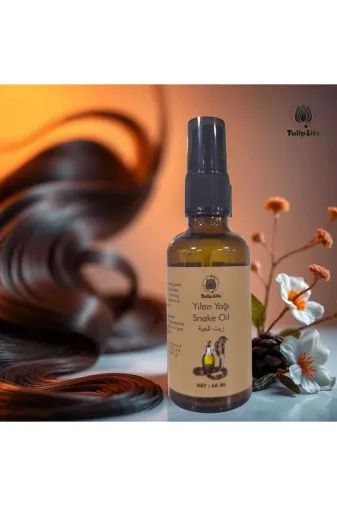 tulip life yıl1 ( Snake Oil ) Saç Uzamasında Yardımıcı Olur , Saça Parlaklık Verir Ve Nemlenirir 60 Ml