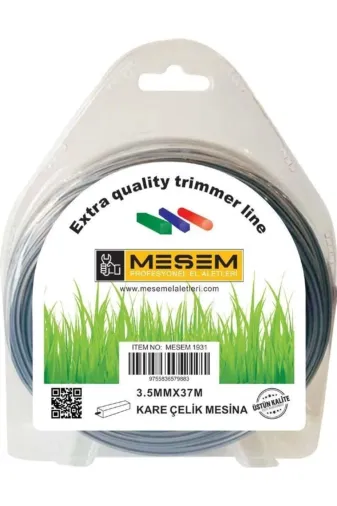TURQUALY 541709 Meşem 1931 Kare Tırpan Misinası 3,5 Mm 37 Metre