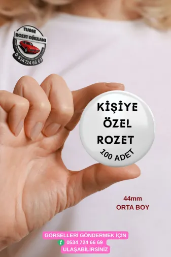 Tu&Se Candles 44Mm Buton Rozet – 100’Lu Paket | İstediğiniz Tasarım, Yazı Veya Logo Baskılı