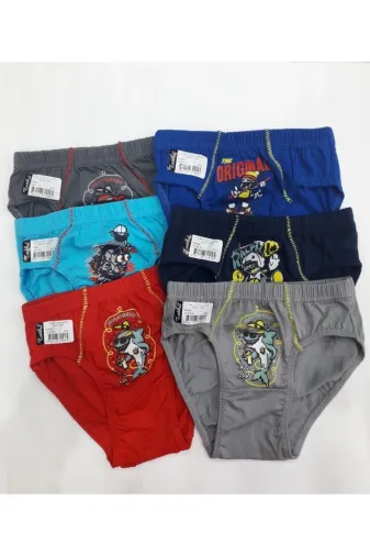 Tutku BRWEZCKLTC6 0138 Erkek Çocuk Renkli Slip Külot 12 Adet