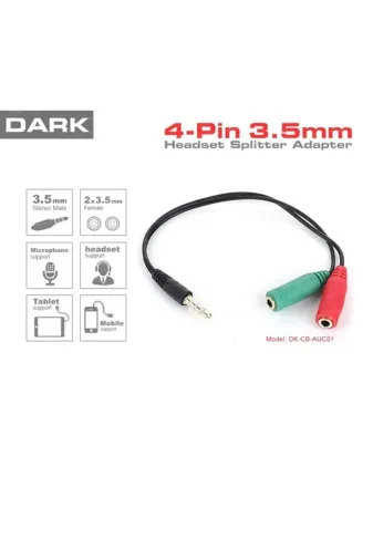 TY28093842 1X Erkek Stereo 2X Dişi Ses Ara Kablosu
