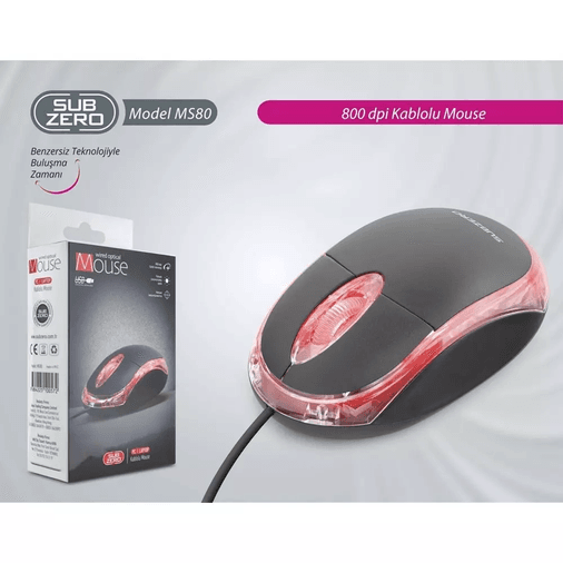 u4VFTdAzKo Subzero Ms80 800Dpı Kablolu Optik Mouse
