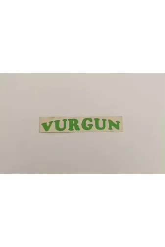 Üçel 098 “Vurgun” Yapişkanli Araç Sticker Yazi-Araç Arkasi Yazi-Oto Cam Etiket Sticker Yazi