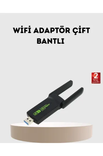 UCUZTEKNO TYCD6F7EBE07A9A051C4DCA02 Ultratekno Dual Band Wifi Adaptör – 1200 Mbps, Usb 3.0, Çift Antenli, Geniş Kapsama Alanı Ve Yüksek