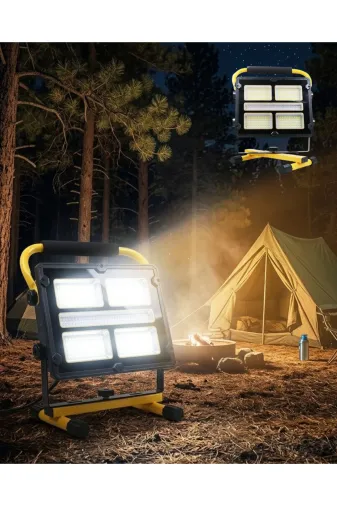 UCUZTEKNO UCZZZAYAKLISOLAR-1 Trendlia Solar Ve Usb Şarjlı Güçlü Led Çalışma Lambası Ayarlanabilir Açılı Kamp Feneri