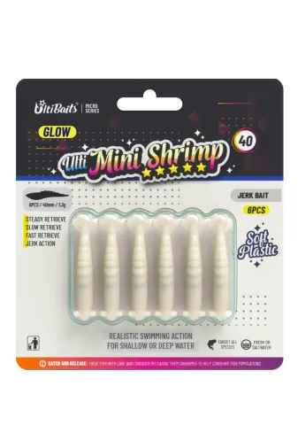 ultibaits UltiBaits Mini Shrimp Mini Shrimp 40  Silikon Karides 40Mm 1.3 Gr 6 Adet