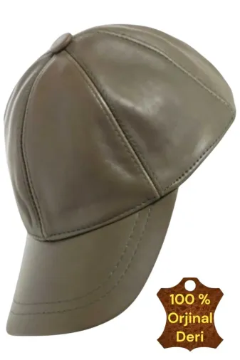 Uniquetrenders HT00610 Unisex %100  Deri Arkadan Ayarlanabilir Baseball Kep Şapka