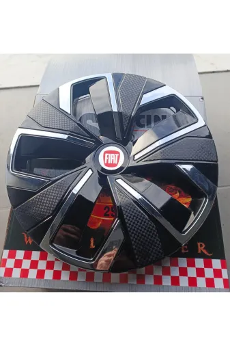 Universal 28372836286328 Fiat Doblo Uyumlu 16 Inç Krom Çıtalı Jant Kapağı 4'lü Takım Amblem Hediyeli