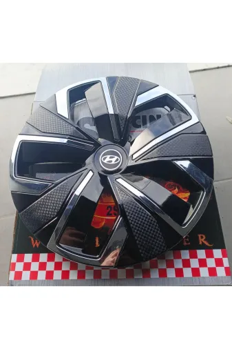 Universal 38363838397383 Hyundai Accent Era / Blue Uyumlu 14 Inç Krom Çıtalı Jant Kapağı 4'lü Takım Amblem Hediyeli