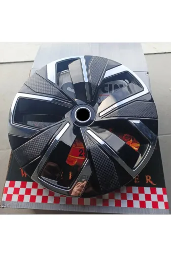 Universal 4837294729272 Toyota Corolla / Yaris / Avensis Uyumlu 15 Inç Krom Çıtalı Jant Kapağı 4'lü Takım Amblem Hediyeli