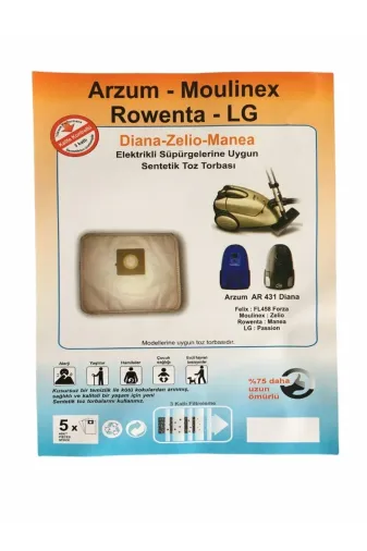 Universal AR4103A Arzum Ar 4103 Cleanart Ergo Süpürge Toz Torbası 10 Adet