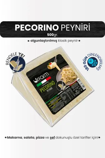 URFARM PECORINO500 Pecorino Peyniri 500 Gr. | Klasik İtalyan Peyniri Koyun Sütü Ile Üretilen Makarna Ve Pizza Peyniri, Klasik Peynir