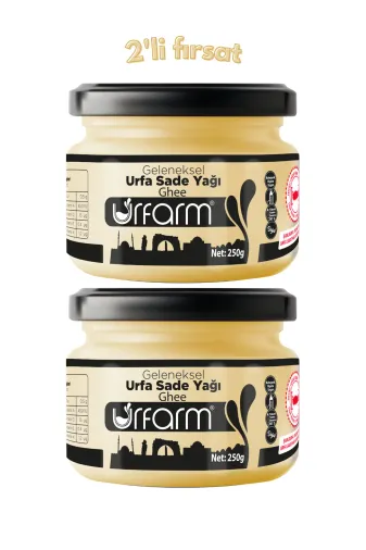 URFARM SADEYAG2504 Sadeyağ (Ghee) 250 Gr – 2'li Fırsat Paketi Koyun Sütünden Sade Yağ - Urfa Sadeyağ Kadim Gıda Coğrafi İşaretli Altın Yağ