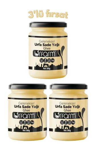 URFARM SADEYAG580-3 Urfa Ghee 580 Gr – 3'lü Koyun Sade Yağ Fırsat Paketi