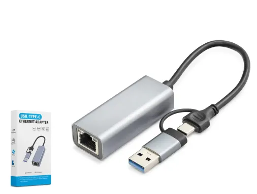 Usb 3.0 & Type-C Ethernet Adaptör Gigabit - Gri HDX7863