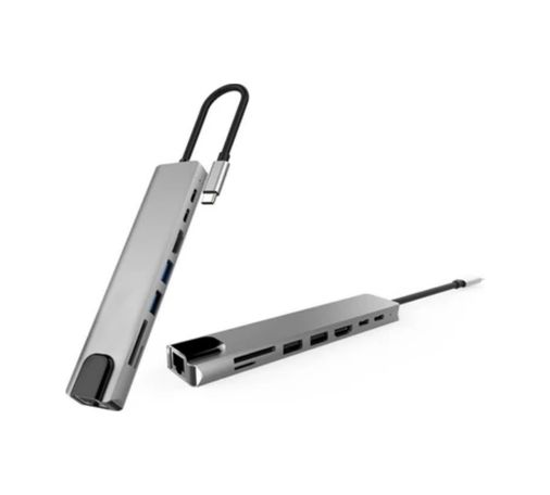 VINTESSY TKNUCZZZMACBOOKDÖNÜŞTÜRÜCÜMKR Type C Çoklu Port Hub 8 Port Usb Hdmı Sd Kart Ethernet Adaptör Akıllı Saat