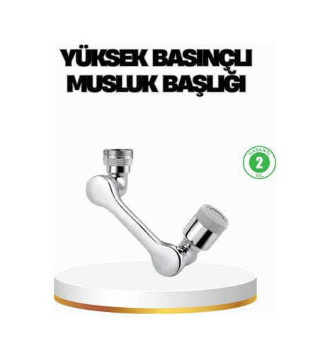 VINTESSY TKNXUCZZZMUSLUKAPARATIIIIII-1MKR Üç Segmentli 1080 Derece Musluk Aparatı Esnek Döner Havalandırıcı Pratik Kullanım Standart