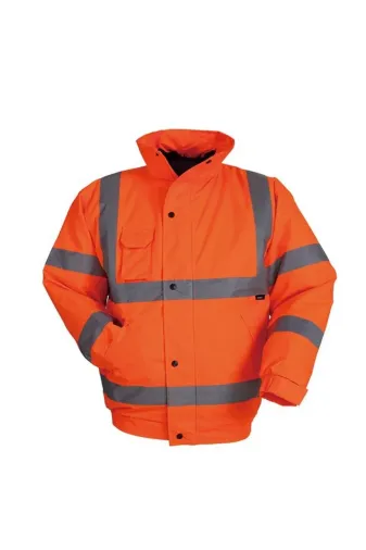 Vizwell VWJK04T Reflektörlü 300D Oxford Bomber Mont Turuncu