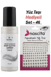 Vücut Losyonu Beyaz Simli 125 ml & Yüz Taşı Hediyeli-46