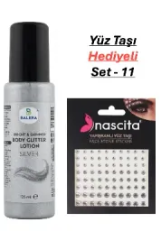 Vücut Losyonu Gümüş Simli 125 ml & Yüz Taşı Hediyeli-11