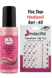 Vücut Losyonu Pembe Simli 125 ml & Yüz Taşı Hediyeli-43