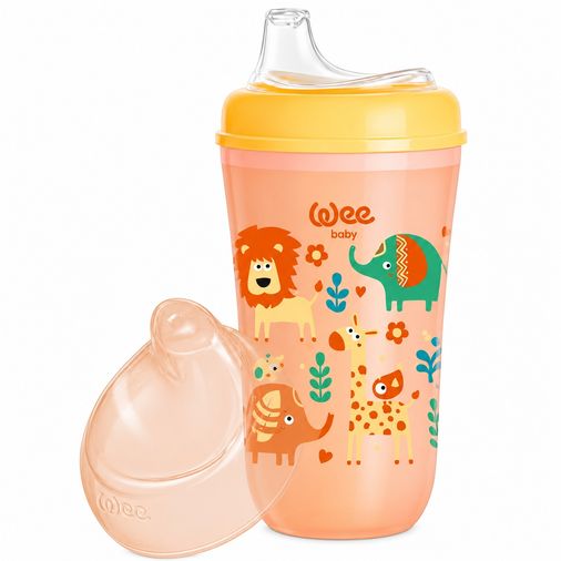 Wee Baby Yalıtımlı Su Oluklu Alıştırma Bardağı 200 ML - Turuncu