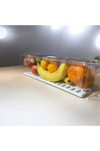 WESPA stlaknksmnakassa Buzdolabi Içi Düzenleyici Saklama Kabı Extra Havalandırma Özellikli 35*10 Cm