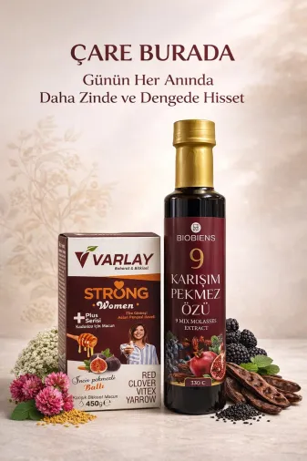Wmn Set - Strong Women Macun 450 G + 9 Karışım Pekmez Özü 330 Ml