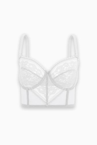 wonna lingerie güngören2500, Dantelli Büstiyer Sütyen - Pedsiz - Fashion - 2500 - Ekru