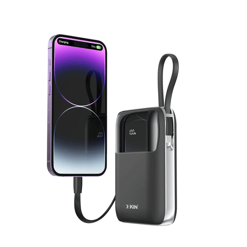 XK-PB2039 Ultra Hızlı 20000Mah Güç Bankası Dahili Kablolar 22.5W Dijital Ekranlı Usb Ve 20W Usb-C Güç Dağıtımı Powerbank