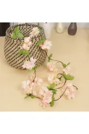YASİMA Yapay Çiçek Bahar Dalı Sarmaşık Japon Kiraz Çiçekli 230Cm 18Çiçekli 1.Kalite DolanabilenModel