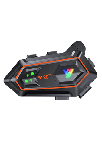 YNT İthalat EM-Y20 2X Y20 2X 1000M Telsiz Mesafeli 2 Kişi Bağlantılı Bluetooth Kask Kulaklık Fenerli İntercom
