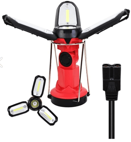 YNT İthalat FA-0015700 P-8801 Şarjlı Katlanabilir 3Xcob Led+ 3W Led Çok Fonksiyonlu Kamp Feneri