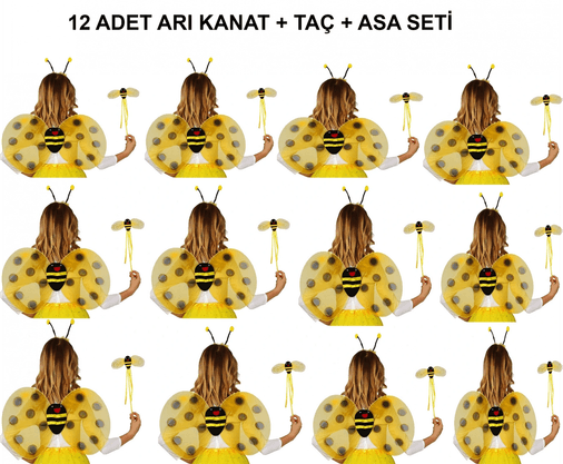 YNT İthalat SM-F014-12 Okul Gösterileri İçin 1239Li Arı Kanadı Seti - Etkinlik Kanatları