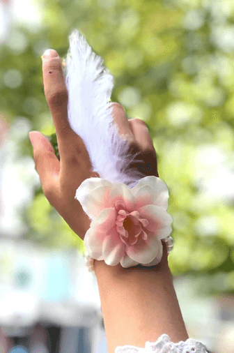YNT İthalat SM-SMRBRİDE-BİLEKLİK-SOMON Bride To Be Nedime Gelin Bilekliği Tüy Ve İnci Boncuk Detaylı Somon Renkli Bekarlığa Veda Partisi Bilekliği 10 Adet