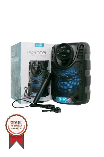 Yumax Gts-1957 Taşınabilir Rgb Ledli Bluetooth Hoparlör Usb-Tf Siyah