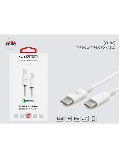 z3S0mYRWIy Subzero Type-C Usb-C Şarj Data Kablosu