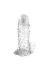 13,5 Cm Klitoral Uyarıcılı Titreşimli Şeffaf Penis Kılıfı 1