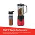 2999- Arzum Ar1196 Shake'n Take Megamix Sürahi Blender 550W, 1L Sürahi, 550 Ml Taşınabilir Şişe, Kırmızı 3