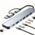 8 in 1 Usb Çevirici Notebook Macbook Type-C Uyumlu Görüntü Aktarıcı Hub (4745) 1