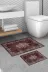 ALANUR 510616 Trend Kaymaz Taban Dijital Banyo 2'li Klozet Takımı Bordo 1