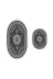 Alanur Home 410615-O Alanur Trend Kaymaz Taban Oval Saçaklı Dijital Banyo Takımı Gri? 2