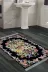 Alanur Home F5022-Trend-Banyo Eko Trend Djt Banyo Paspası Yıkanabilir Kaymaz Taban F5022 Etnik Siyah 1