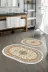 Alanur Home P1372-eko-klozet-oval-2-K-S-Oval Eko Trend Djt 2 Li Yıkanabilir Taban Oval Banyo Paspas P1372 Osmanli Kahve (50 X 80 - 40 X 50) 1